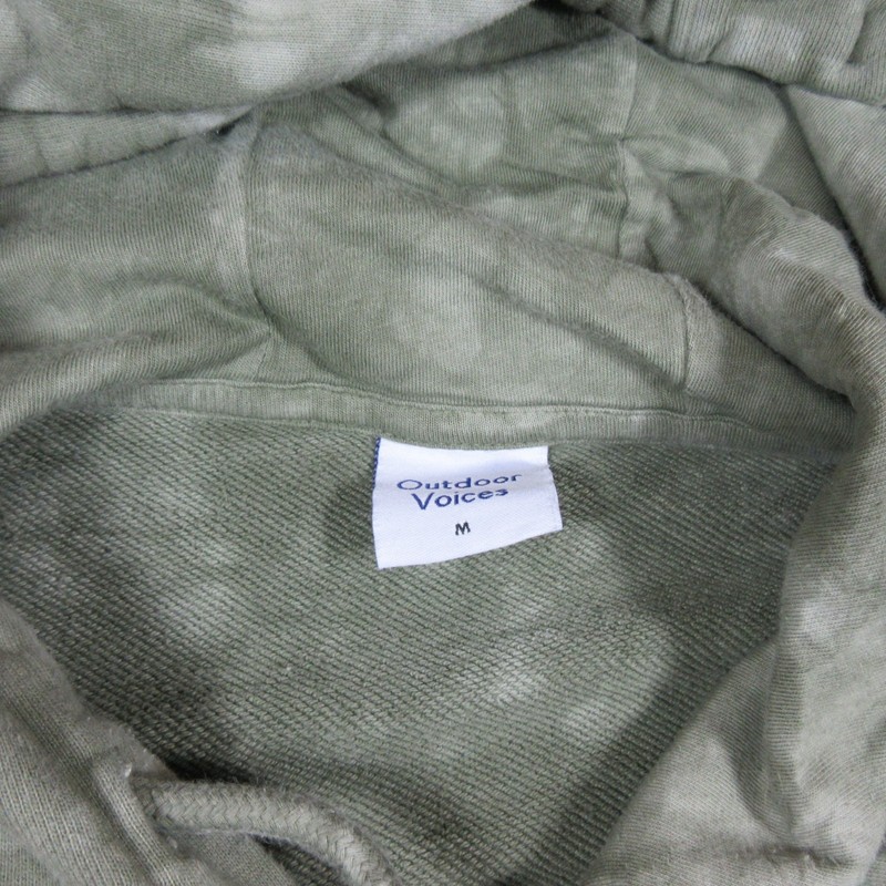 Outdoor Voices mens 2tone green tie dye heavy hoodie M EUC gallery
