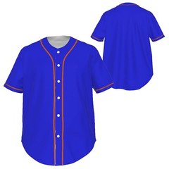 Fully Custom Blue and Orange Baseball Softball Team Design Baseball Jersey BS-15