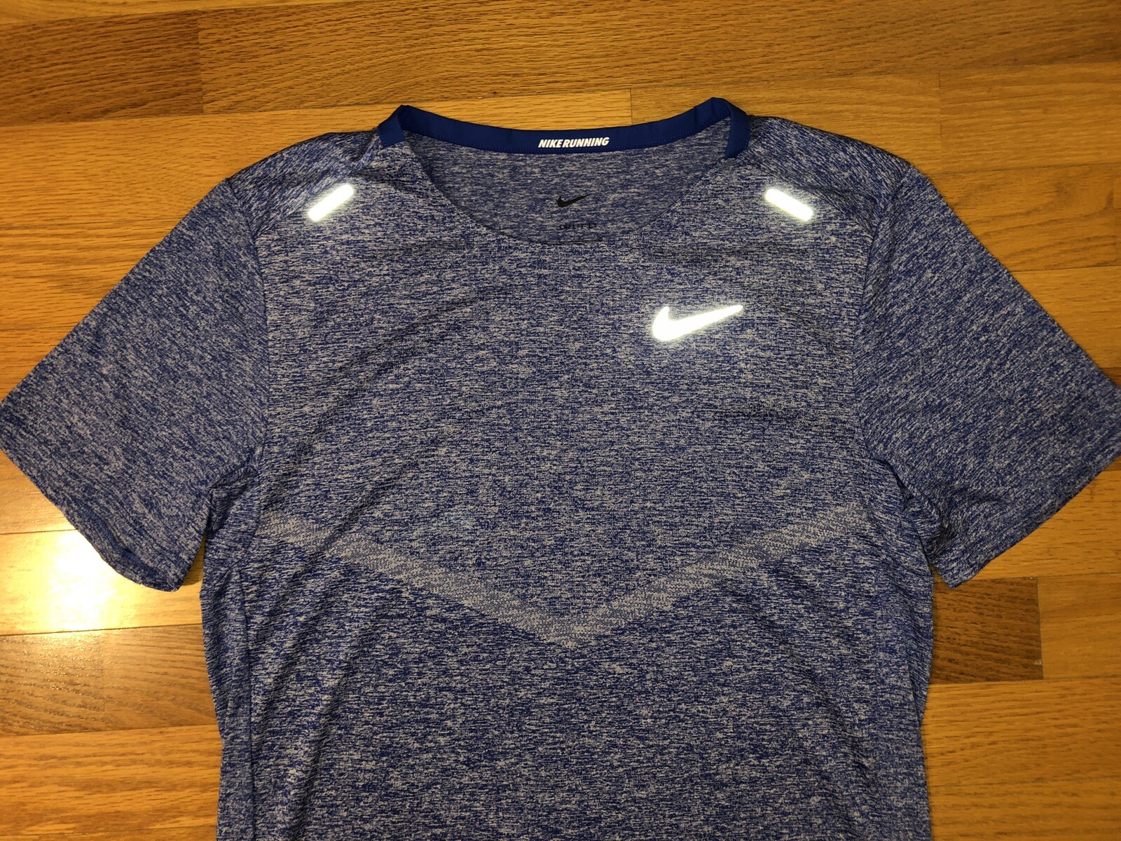 New S Nike Dri-FIT Rise 365 Running Division Heather Blue T-Shirt 3M CZ9184-482 gallery