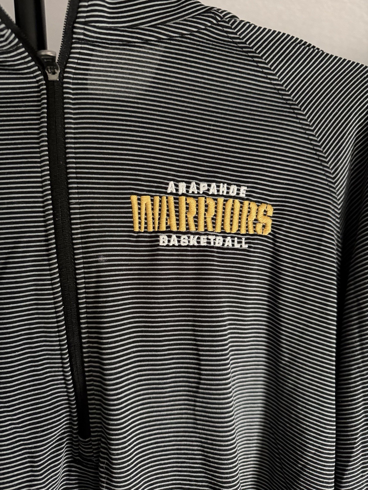 Under Armour HeatGear Men's Warriors Basketball Striped 1/4 Zip Mock Pullover XL gallery