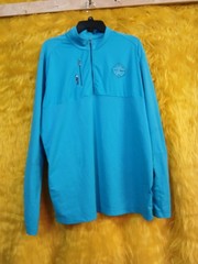 Adidas ClimaLite Golf Pullover XL Blue 1/4 Zip Long Sleeve Performance Shirt