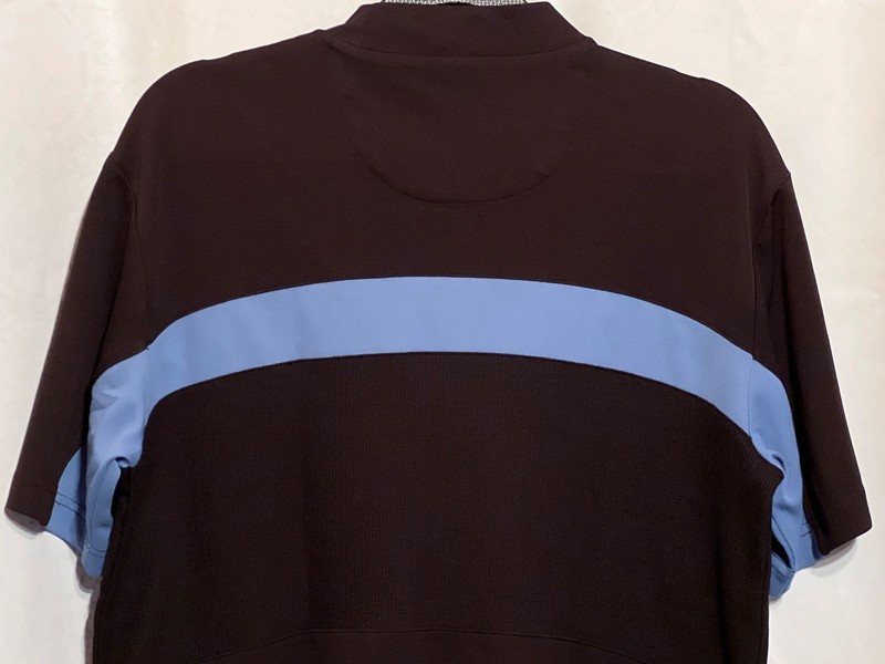 IZOD Cool FX Men's Size S Performance Shirt Black Blue Color Block Athletic gallery