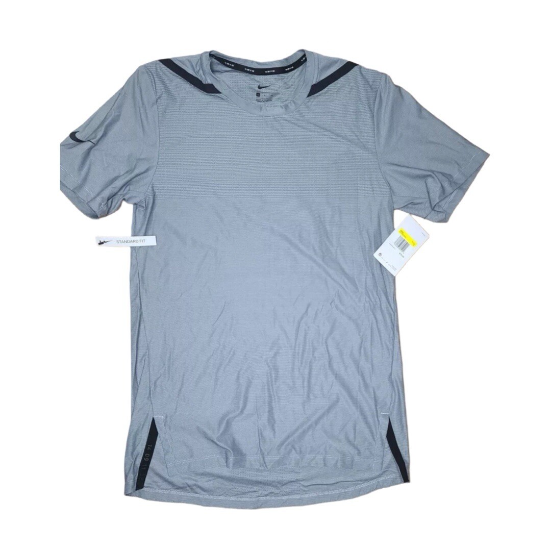 Size Small Nike Me'ns Dri-FIT Tech Pack Platinum/Grey Training Top AJ7963-043 gallery
