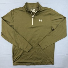 Under Armour ColdGear Pullover Mens XL Green 1/4 Zip Thermal Long Sleeve Hunting