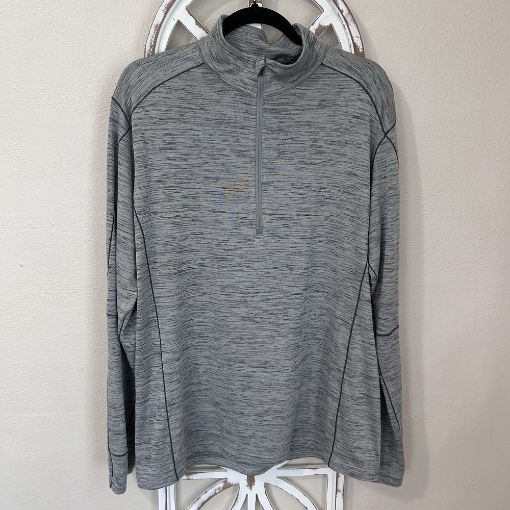 Kuhl Alloy 1/4 Zip Pullover MENS XLARGE Gray Pullover Long Sleeve Performance
