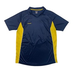 Reebok Performance Polo Shirt Mens L Large Windsor Blue Moisture Wick Golf Top