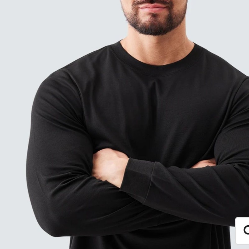TEXTALE Fresh Stain-Repel Tee Long Sleeve Workwear Outdoors Black Size Large gallery