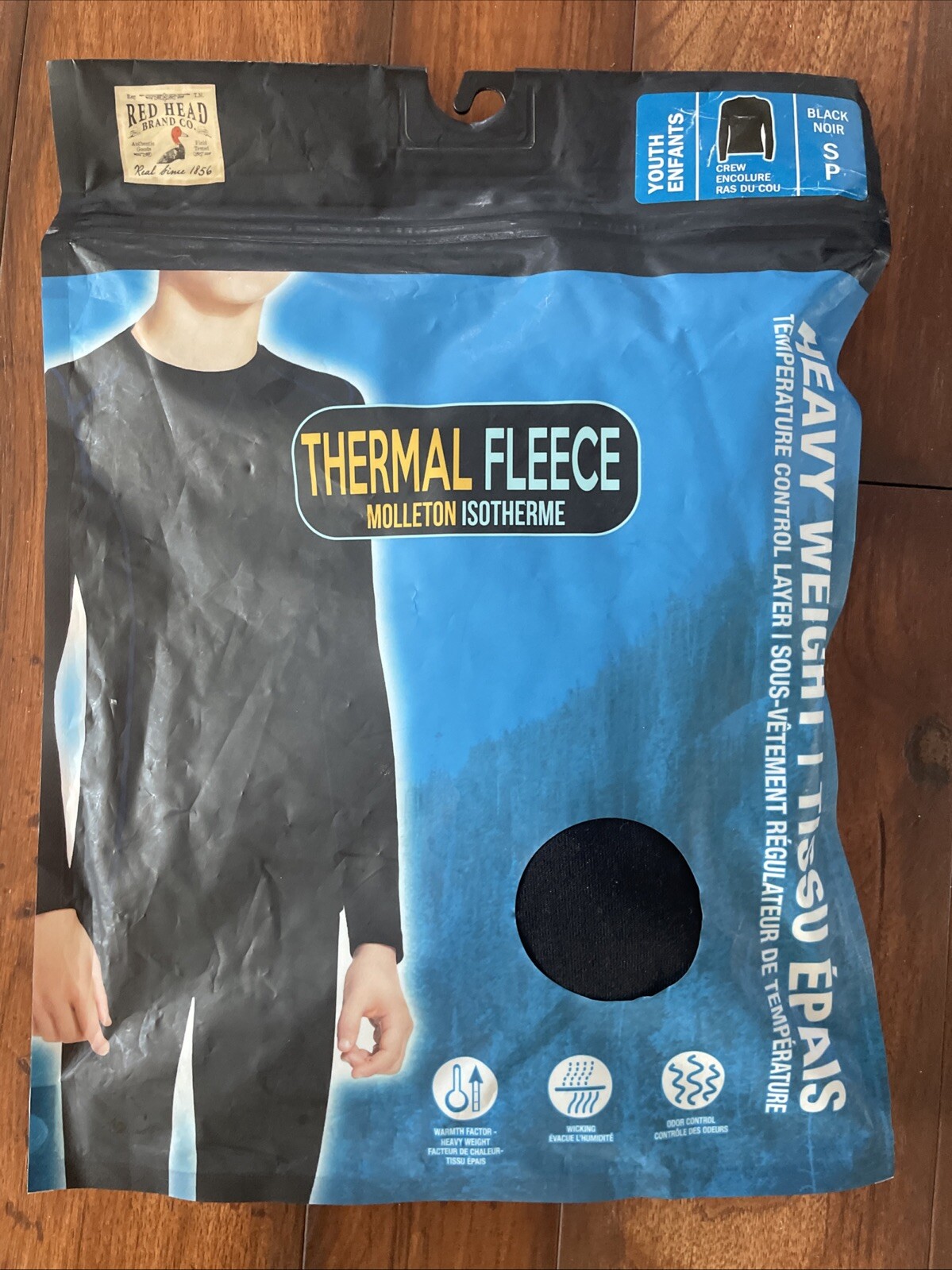Redhead Thermal Fleece Molleton Long Sleeve Shirt Youth Small Black/blue gallery