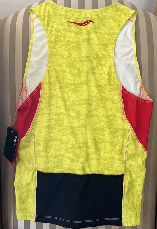 New Saucony Man Sz L Tank triLete run bike swim sleeveless lime gallery