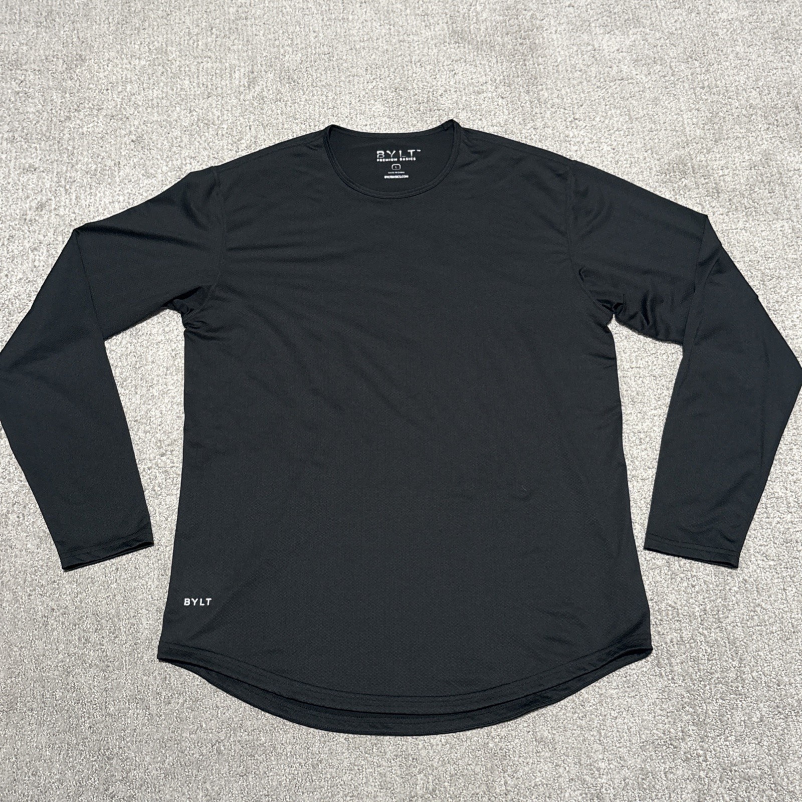 BYLT Men’s Premium Basics Drop-Cut Long Sleeve Shirt Size Large gallery