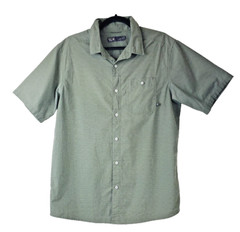 Mountain Hardwear Shirt Mens Large Short Sleeve Hiking Outdoor Green Casual