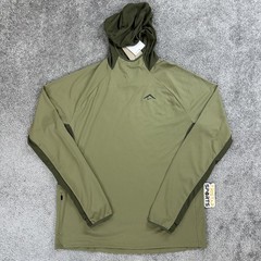 Nike Trail Shirt Mens Large Green Dri-FIT Hooded UPF 40+ Running Top FN4006-276