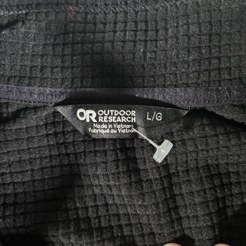 Outdoor Research Tech Grid Pullover Mens L Black 1/4 Zip Fleece Cantor Ski gallery