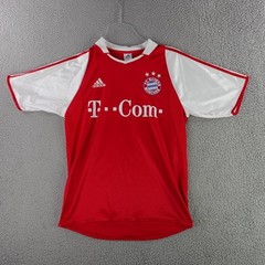 FC Bayern Munich Jersey Mens Small Red 2004 2005 Adidas T-Com Home Soccer Shirt