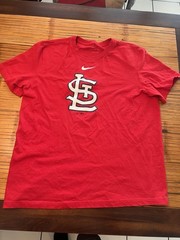 Nike St Louis Cardinals T-Shirt Men Soft Cotton Size L, Red!