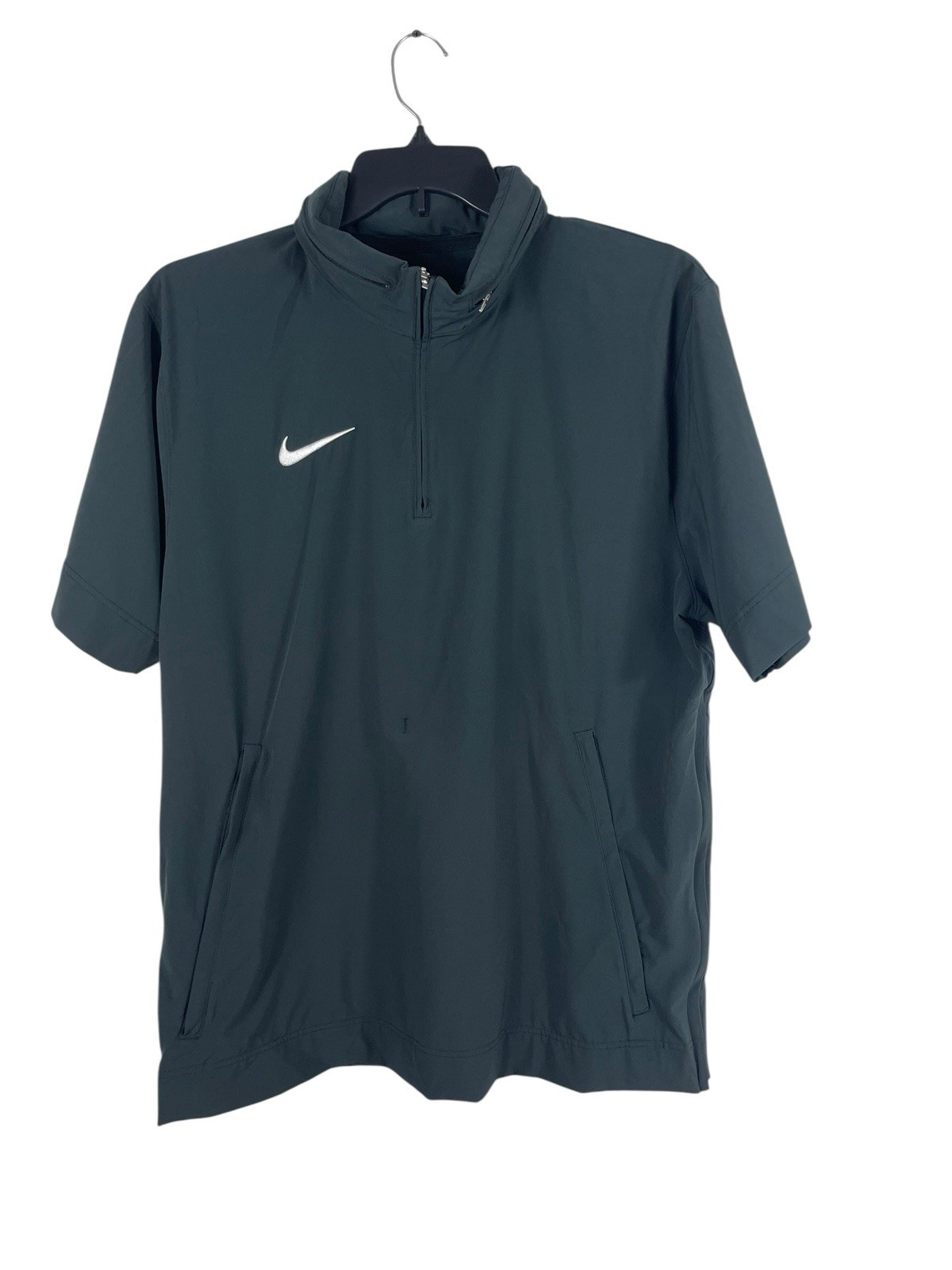 Nike Dri-FIT Men’s Black Short Sleeve Pullover Top S Lightweight Coaches Jacket gallery
