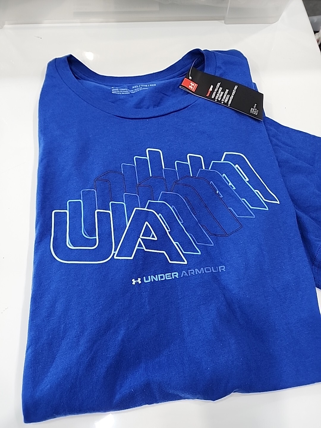 NEW Under Armour Mens STACKED Team Issue Wordmark Graphic Sportstyle T-Shirt LG gallery