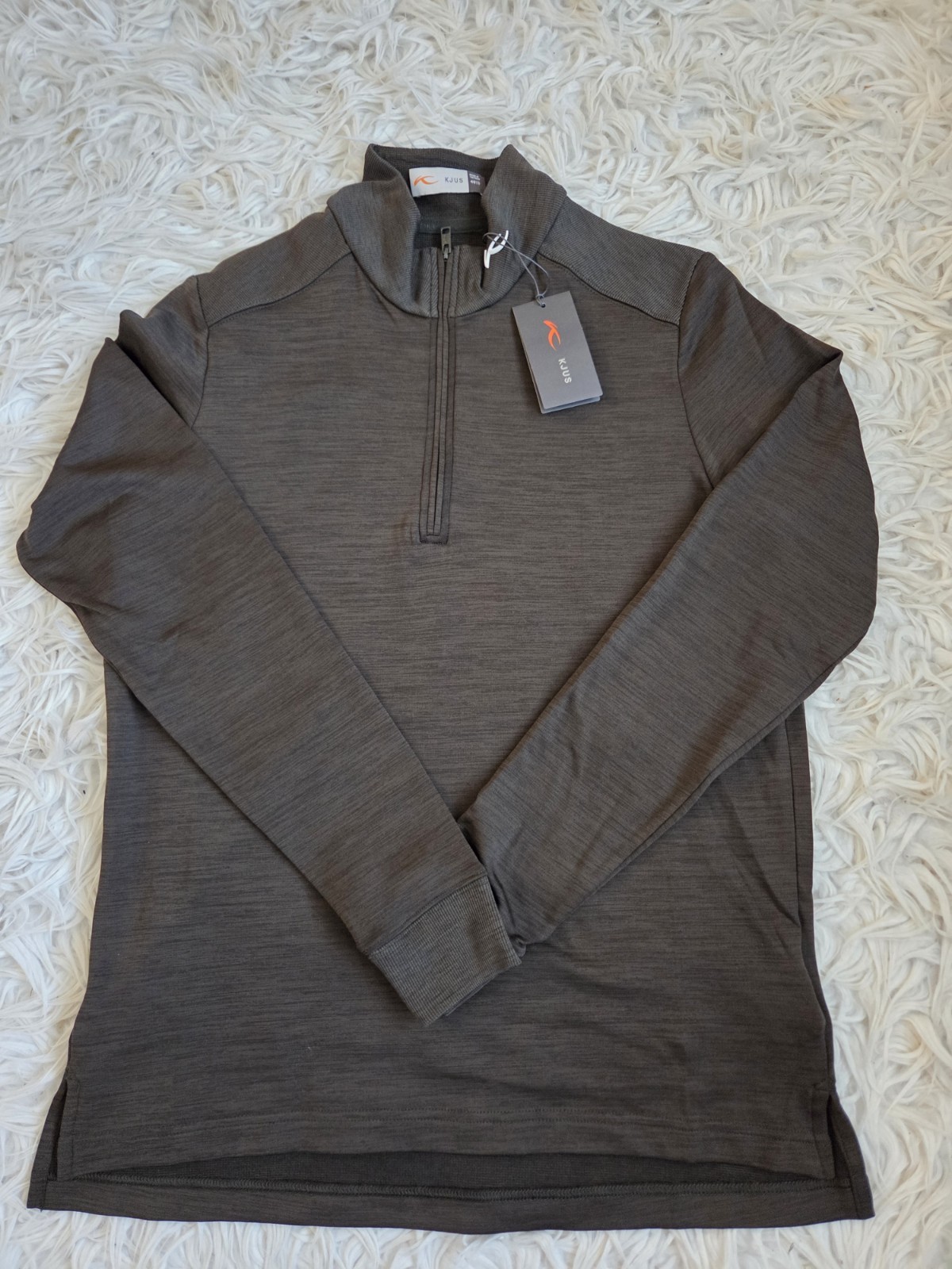 KJUS Liam TechWool Shirt Half Zip Neck, UPF 50, Men 48 S NWT Olive Green gallery