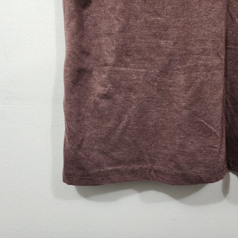 Real Essentials Mens Heather V Neck Short Sleeve Casual T Shirt Maroon Size L gallery