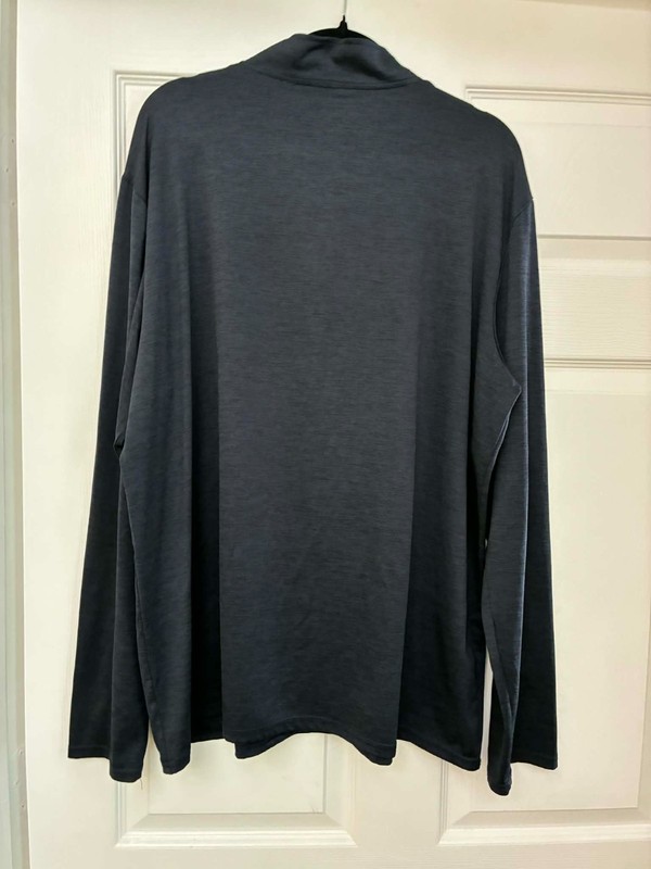 Real Essentials 1/4 Zip Pullover Mens XL Navy Performance Athletic Stretch gallery
