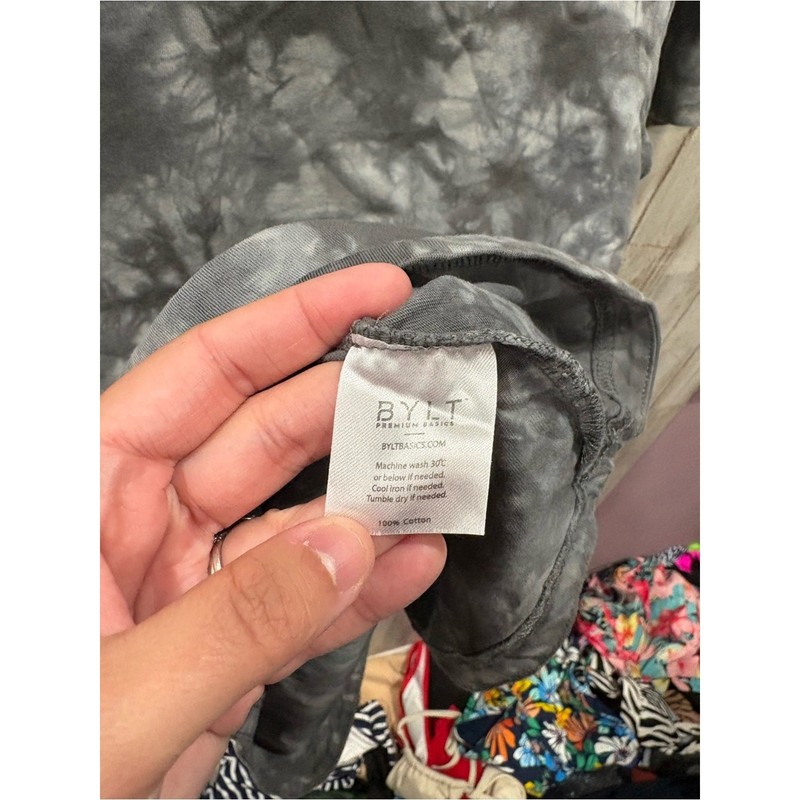 BYLT Gray Cloud Dye Tee 100% Cotton Premium Basics Men’s Small Gym Workout gallery