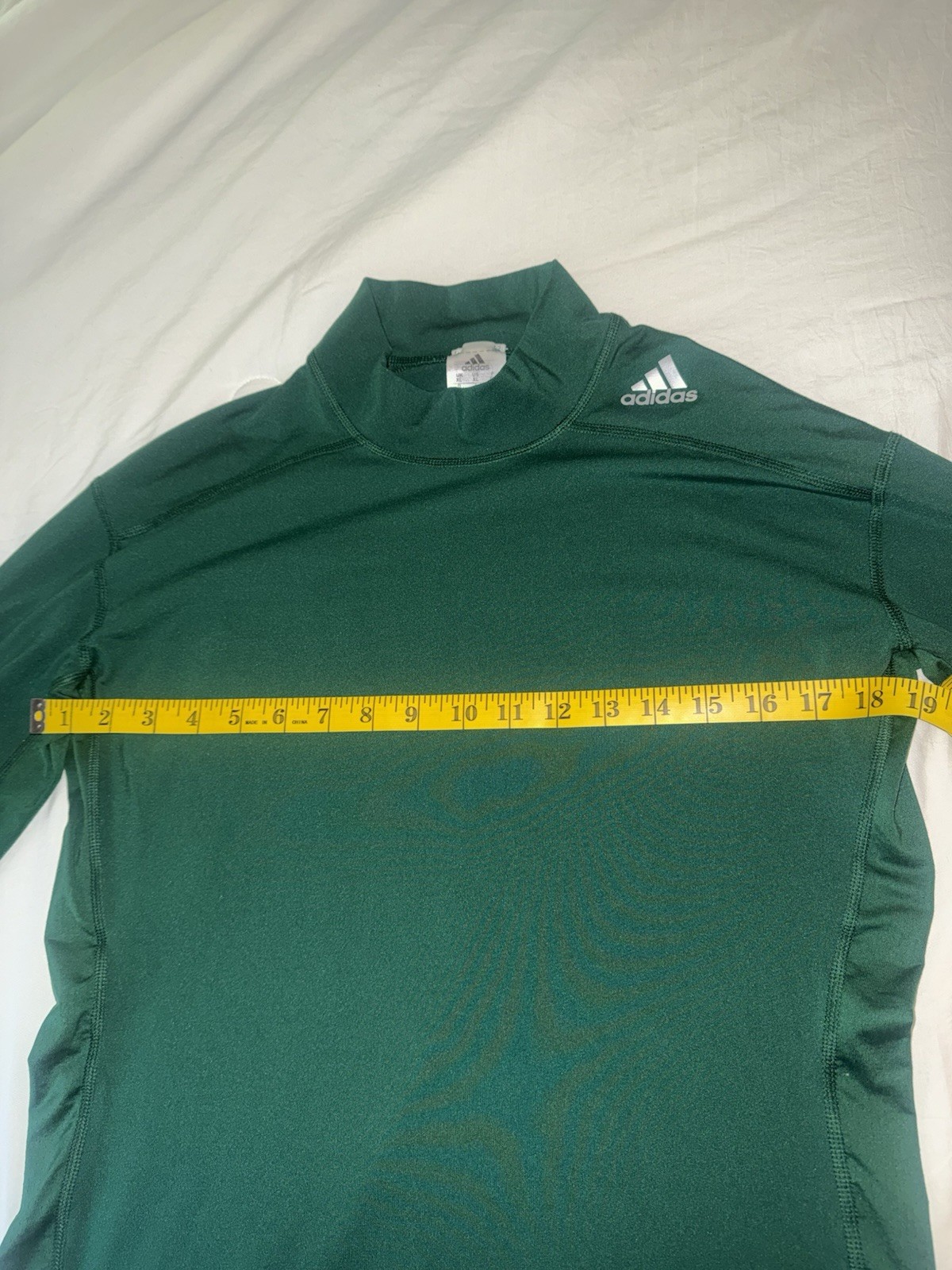 Adidas Green Techfit Climawarm Long Sleeve Training Shirt Men’s XL gallery