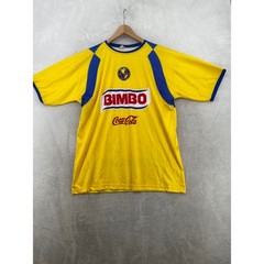 Club América Soccer Jersey Mens XL Yellow Bimbo Coca-Cola Corona Liga MX Kit