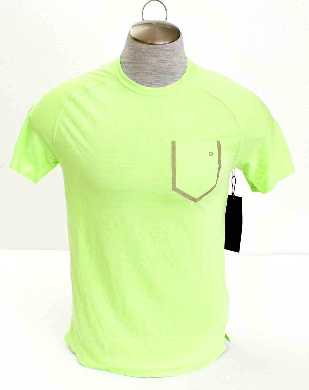 Saucony Lime Green Race Pace Short Sleeve Running Shirt Men's NWT gallery