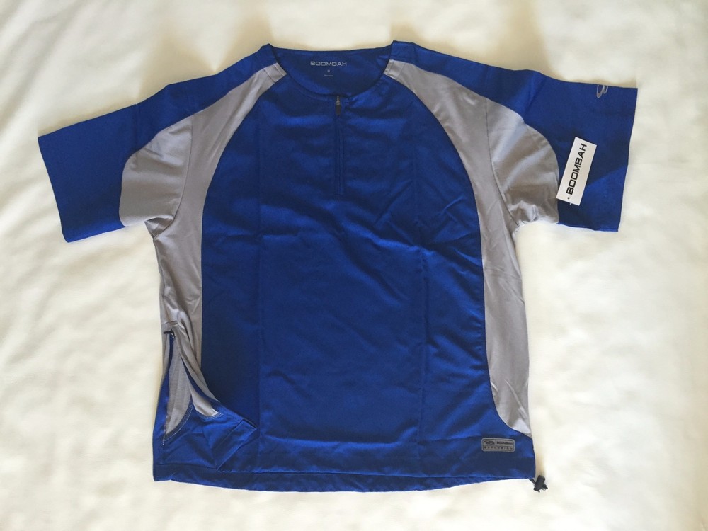 NEW Boombah Men's Explosion Short Sleeve Sport Pullover Shirt, Blue, Sz XXS-XL