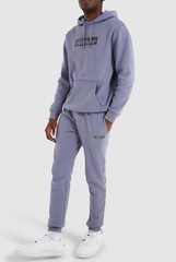 ellesse Mens Full Tracksuit Overhead Hooded Top & Sweat Jogger Set Grey