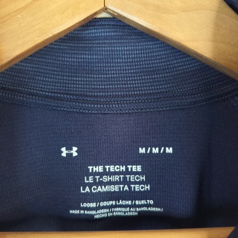 Under Armour Tech Tee Pullover Mens Medium 1/4 Zip Athletic Blue gallery
