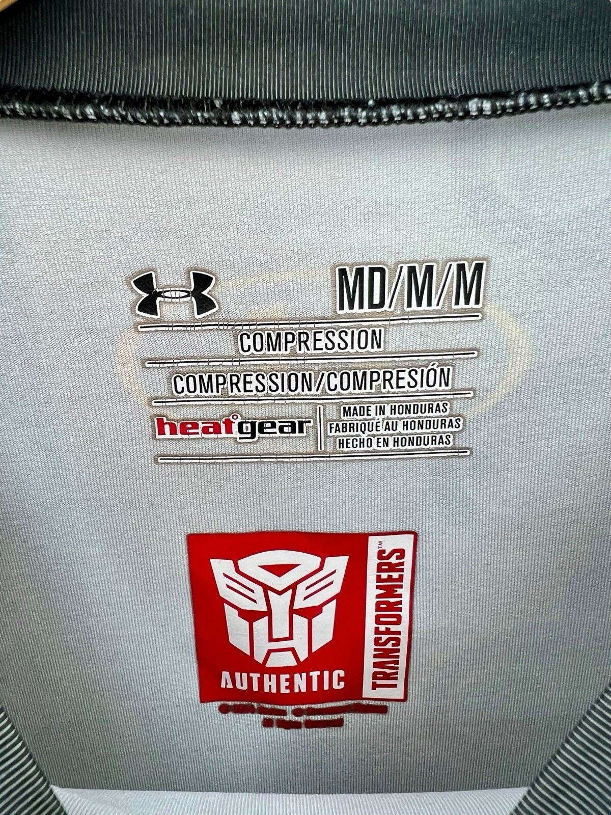 Under Armour x Transformers Compression Shirt Mens Medium Bumblebee Sports Gym gallery