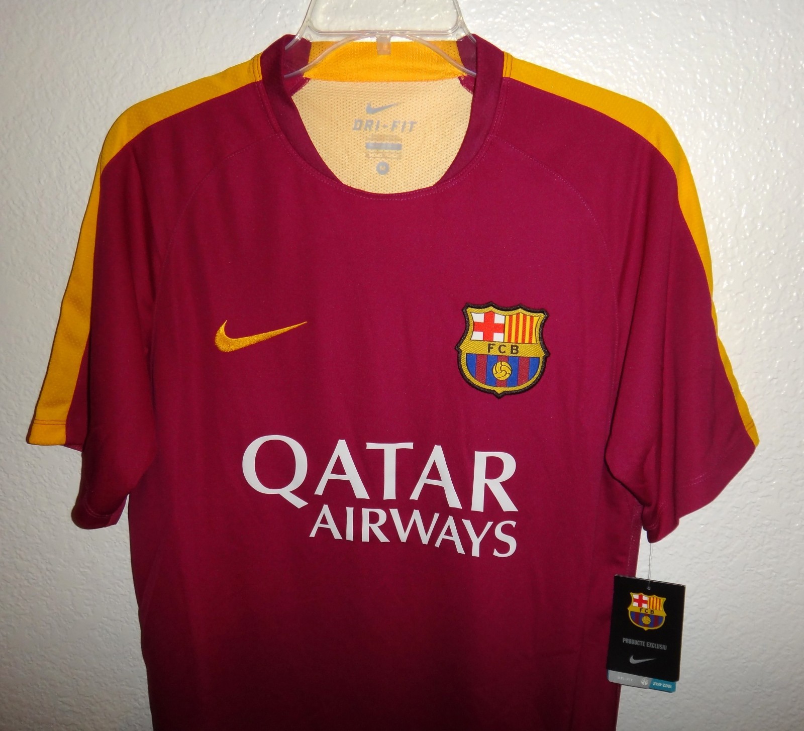 NWT MENS M NIKE DRI-FIT FCB FOOTBALL CLUB BARCELONA SOCCER JERSEY BARCA RARE gallery