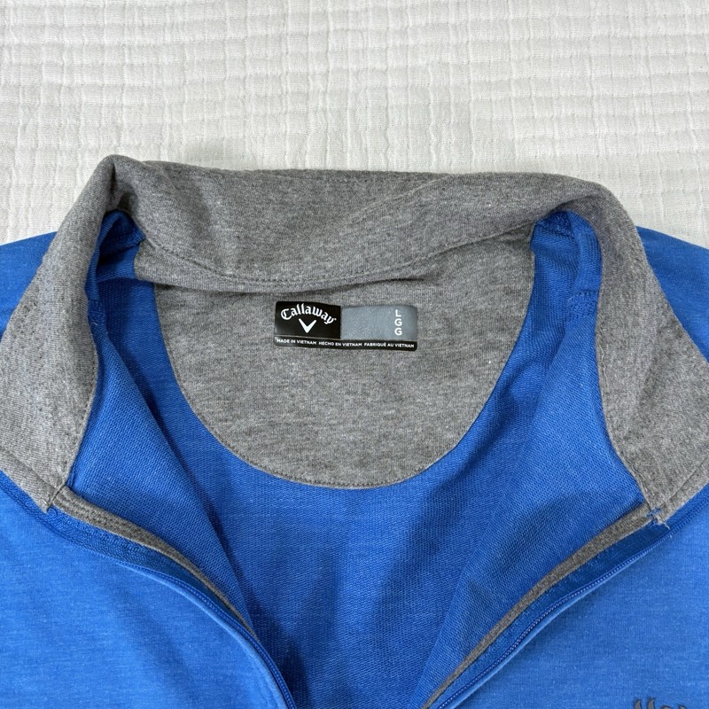 Callaway Sweater Mens Large Blue Pullover 1/4 Zip Long Sleeve Golf Active Preppy gallery