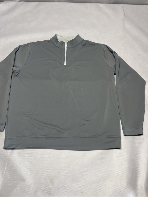 Peter Millar Perth Quarter Zip Stretch Performance 2XL Mens Grey Golf Logo gallery