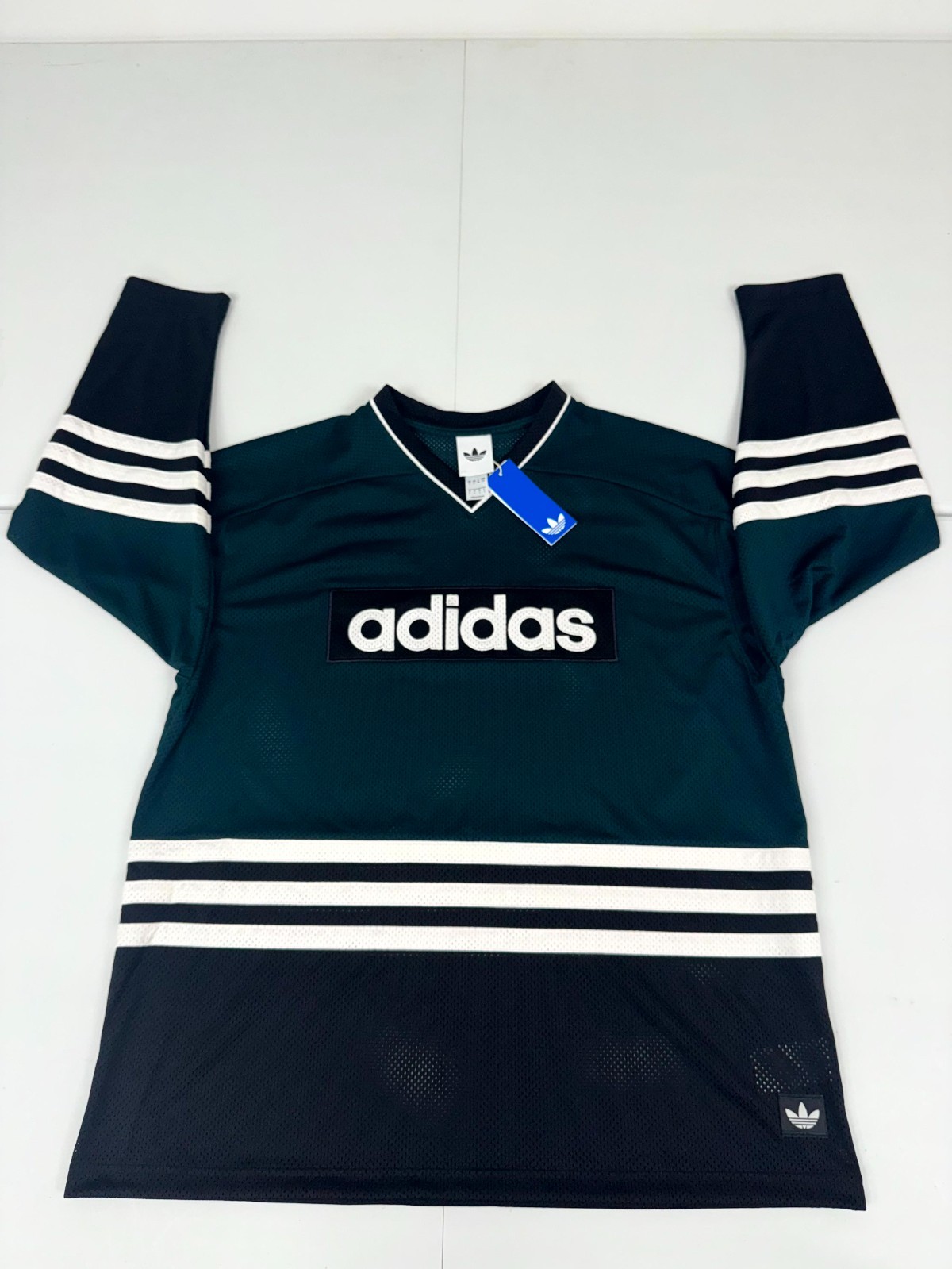 Adidas Originals Hockey Jersey Men's Large Aurora Ivy Mesh Loose Fit JV8467 gallery