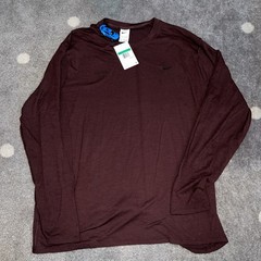 Nike A.P.S. Dri-FIT ADV Versatile Size XL Burgundy Long Sleeve Wool Shirt $100
