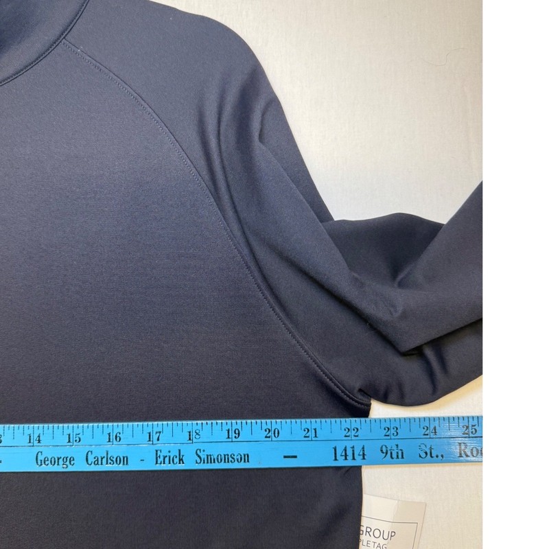 Deke Mens Quarter Zip Pullover Black Athletic Mock Neck Long Sleeve Shirt Size M gallery