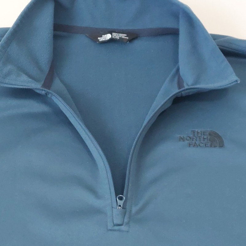 The North Face Tech Glacier Pullover Mens XL Steel Blue 1/4 Zip Fleece Hiking gallery