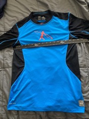 Nike Baseball Griffey Jr Pro Combat Dri Fit Fitted Shirt Medium Blue Black A1
