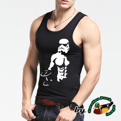 Stormtrooper Star Wars Inspired Workout Yoga Gym Vinyl Men Racerback Tank Top