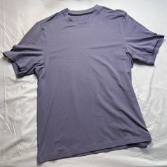 Lululemon Men’s L Purple Crew Neck Short Sleeve Cotton Blend Stretch Tee #20
