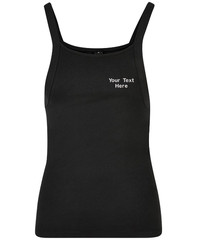 Personalised Build Your Brand Embroidered Women’s Everyday Tank Top Text Logo