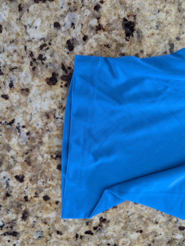 Men's Short Sleeve Sun Protection Shirt Quick Dry UPF 50+ Azure Blue size S gallery