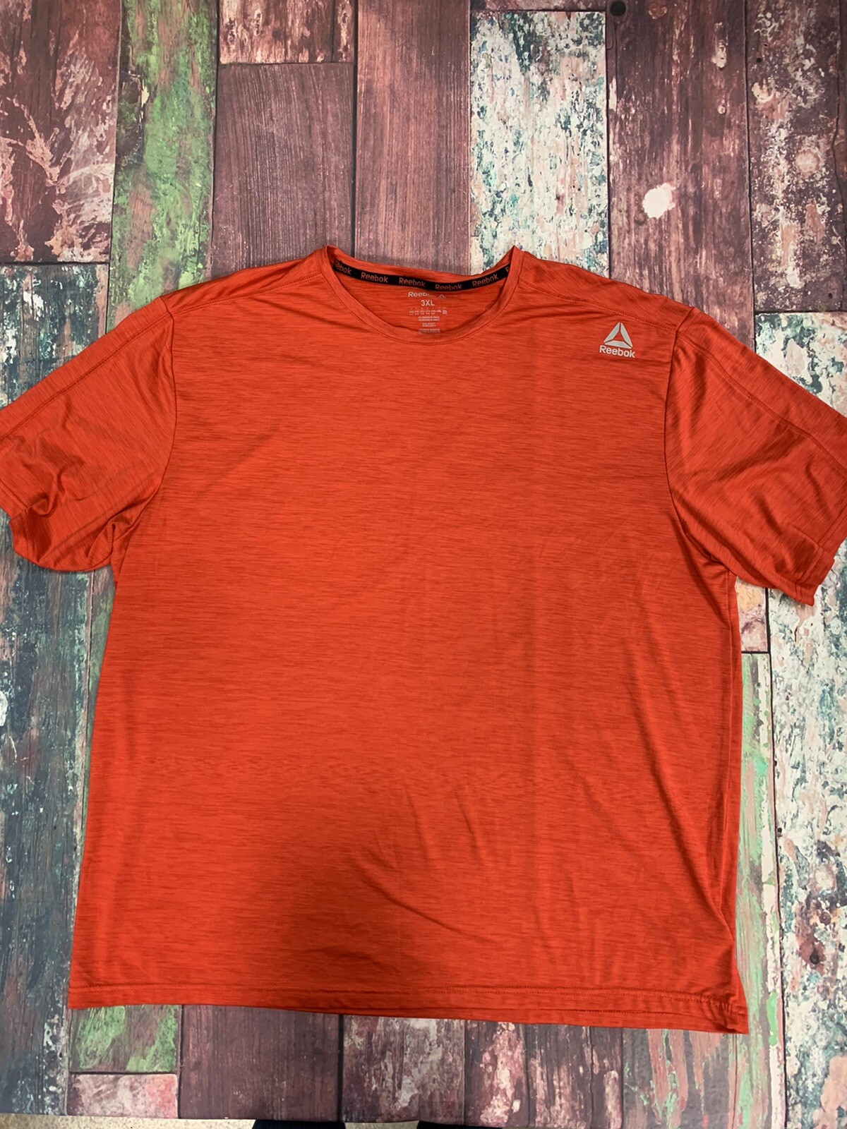 Reebok Dry Fit Red Orange Athletic Short Sleeve T-Shirt Mens Size 3XL gallery