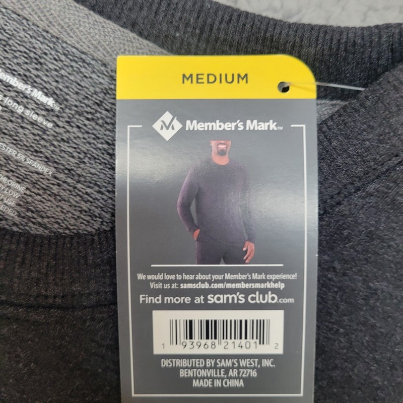 Members Mark Long Sleeve Lounge Tee Black Men’s Medium gallery