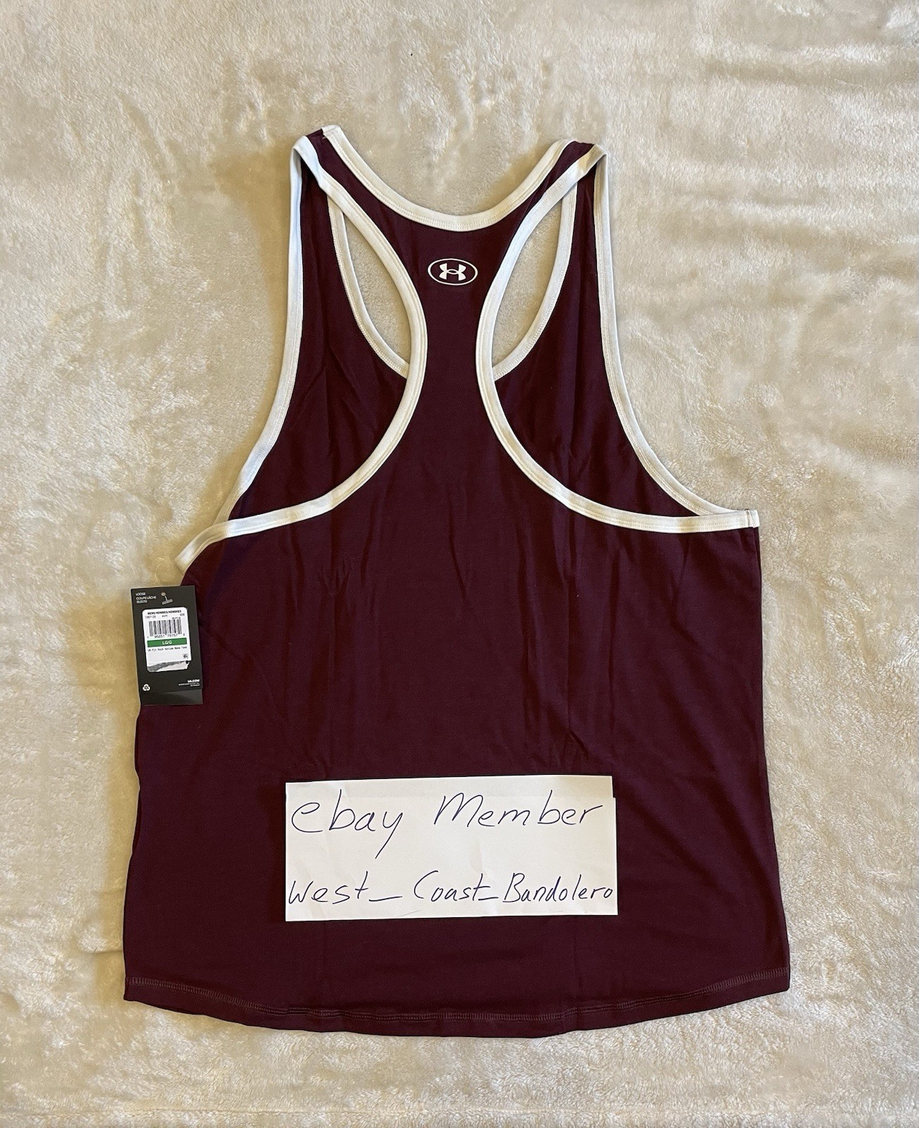LOOK! NWT Under Armour Project Rock Men’s Large Stringer Outlaw Mana Tank Top gallery