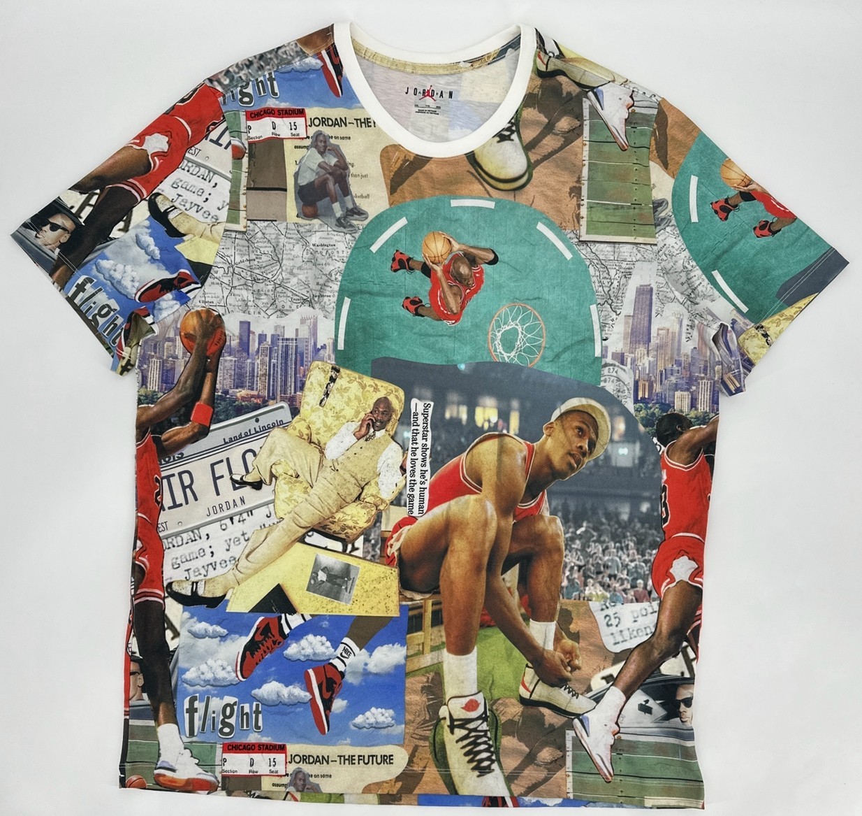 Nike Jordan T-Shirt Mens XXL Flight Essentials MJ AOP Retro Graphic FZ1923-100 gallery