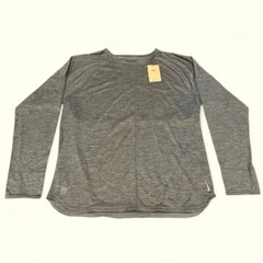 Nike YOGA Dri-Fit Long Sleeve Mens XL Cool Grey Knit Stretch $85 FB7775-065