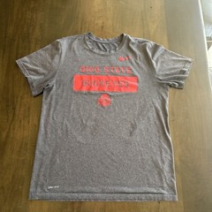 Nike Tee Dri-Fit Ohio State Buckeyes OSU Gray Short Sleeve T-shirt Men’s Sz L